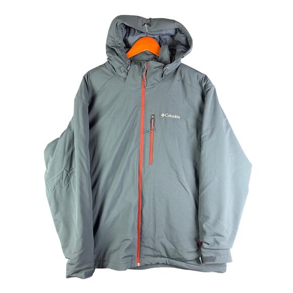 Columbia‎ Gate Racer Softshell Insulated Hooded Jacket WM3260 Blue Red Mens XL - Picture 1 of 7